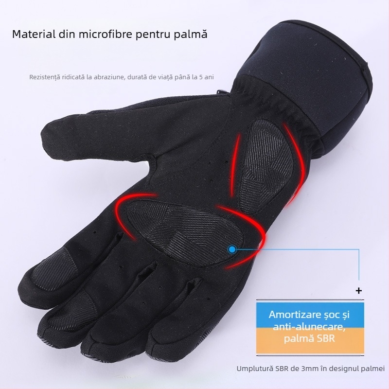 Mănuși de călărie calde de toamnă și de iarnă, antiderapante, impermeabile, cu ecran tactil, pentru exterior, alpinism, schi, ciclism, alpinism, rezistente la vânt, din catifea