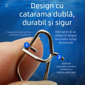 150 bucăți/cutie din oțel inoxidabil luya dovleac pin momeală falsă conector îmbunătățit accesorii echipamente de pescuit en-gros