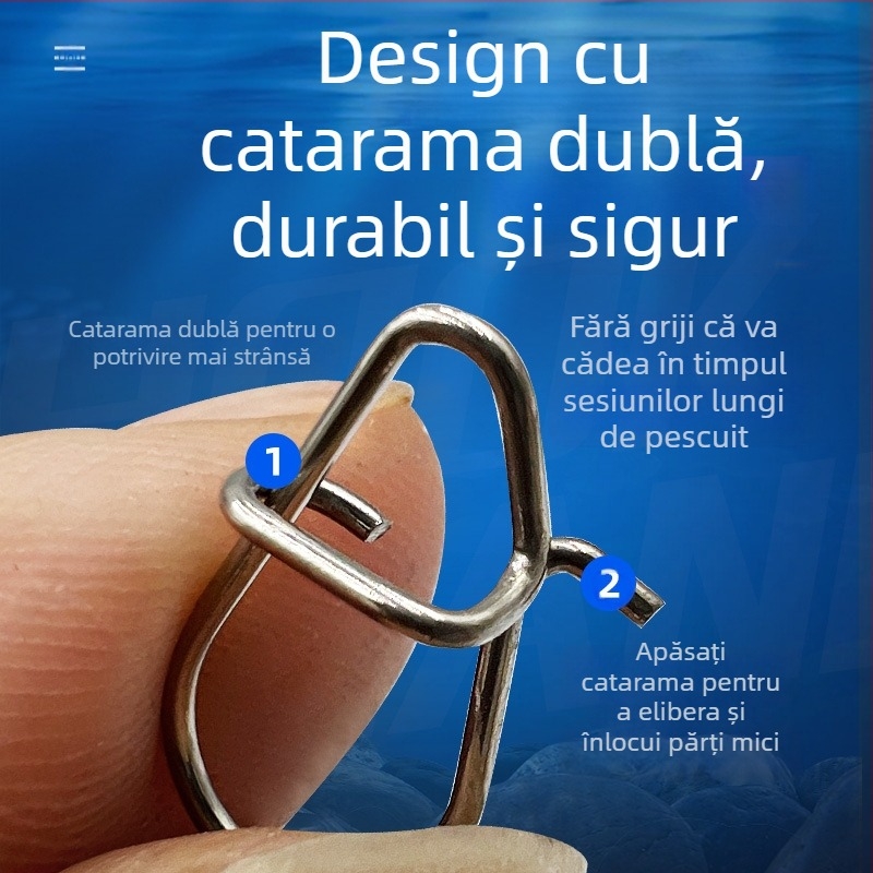 150 bucăți/cutie din oțel inoxidabil luya dovleac pin momeală falsă conector îmbunătățit accesorii echipamente de pescuit en-gros