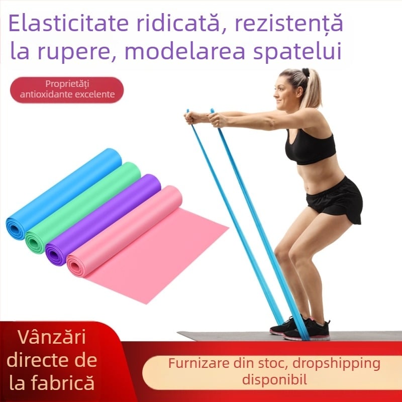 Curea elastică de tracțiune direct din fabrică, curea de rezistență pentru 2 metri, 1500 de puncte de antrenament de forță, poate imprima LOGO-ul