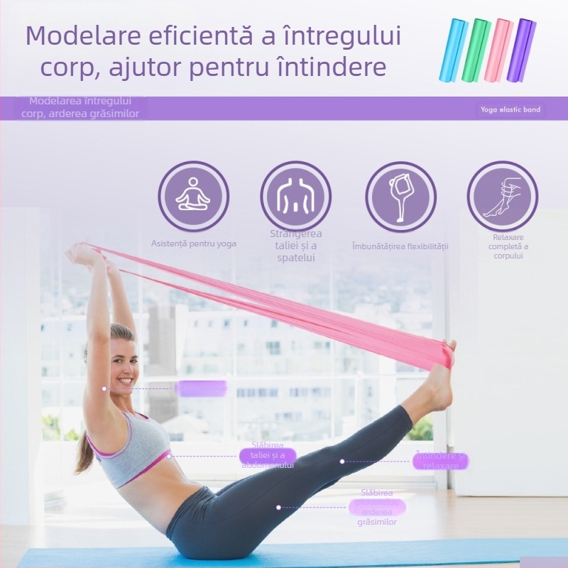 Curea elastică de tracțiune direct din fabrică, curea de rezistență pentru 2 metri, 1500 de puncte de antrenament de forță, poate imprima LOGO-ul