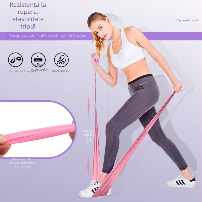 Curea elastică de tracțiune direct din fabrică, curea de rezistență pentru 2 metri, 1500 de puncte de antrenament de forță, poate imprima LOGO-ul