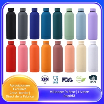 304 din oțel inoxidabil izolație apă rece ceașcă gură mică sticlă în aer liber portabil mată cauciuc vopsea sport termos transfrontalier