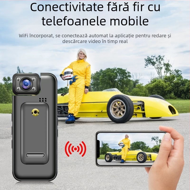 M114Kwifi Recorder de aplicare a legii Înregistrare video DV Clapă de buzunar Pantaloni Cameră mică Clip spate Viziune nocturnă App Cameră