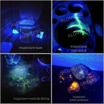 SV18 365nm Agent fluorescent Detectare Pisică Mușchi Pisică Urină Monede de ceară de albine pentru testarea fumului și alcoolului Lanternă ultravioletă de 12W