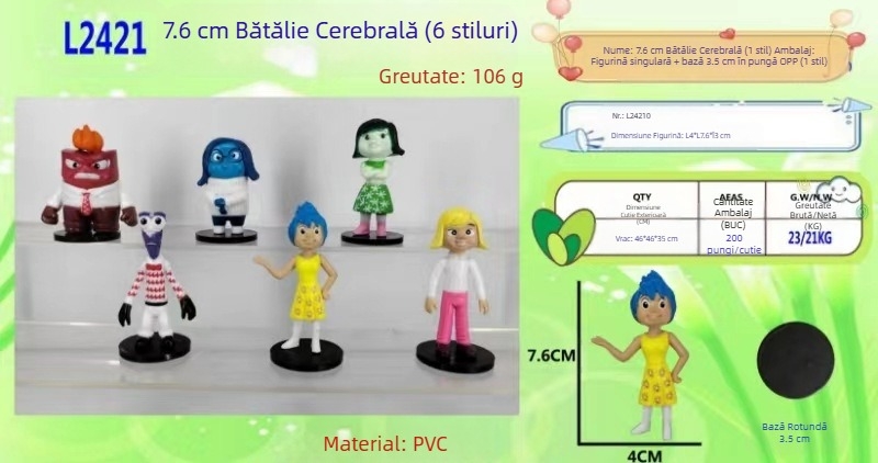 Produs nou, păpușă agent mental, realizată manual în INTERIOR, model de păpușă anime, ornamente decorative pentru mașini, cutie orb, în stoc