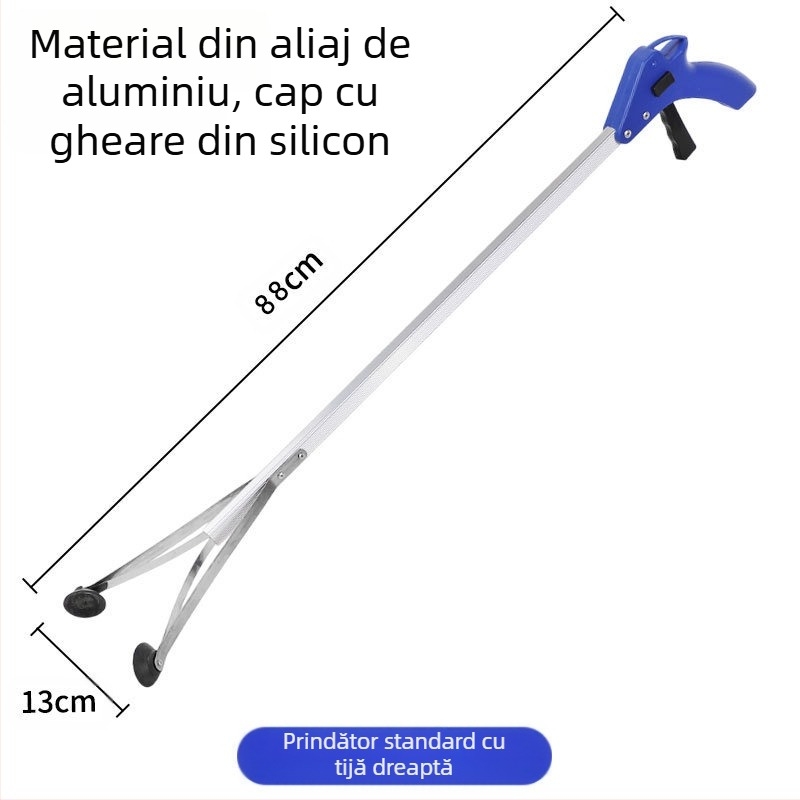 Clemă de gunoi pliabilă transfrontalieră, îngroșată din aliaj de aluminiu, clemă de colectare a gunoiului, clemă de colectare a salubrității, clemă de colectare a gunoiului, femeile însărcinate nu se aplecă peste selector