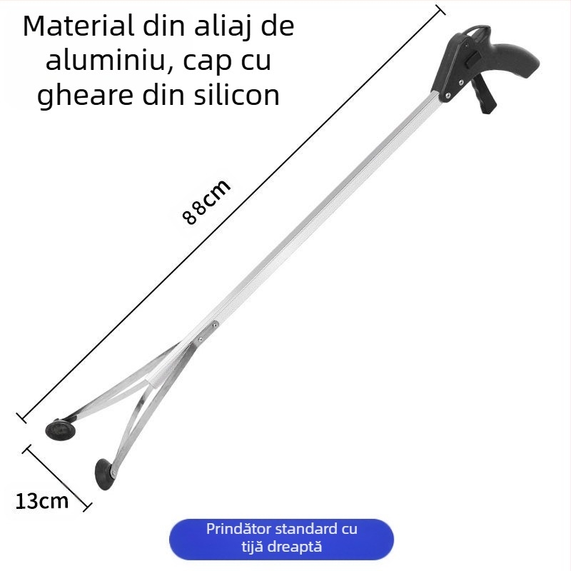 Clemă de gunoi pliabilă transfrontalieră, îngroșată din aliaj de aluminiu, clemă de colectare a gunoiului, clemă de colectare a salubrității, clemă de colectare a gunoiului, femeile însărcinate nu se aplecă peste selector