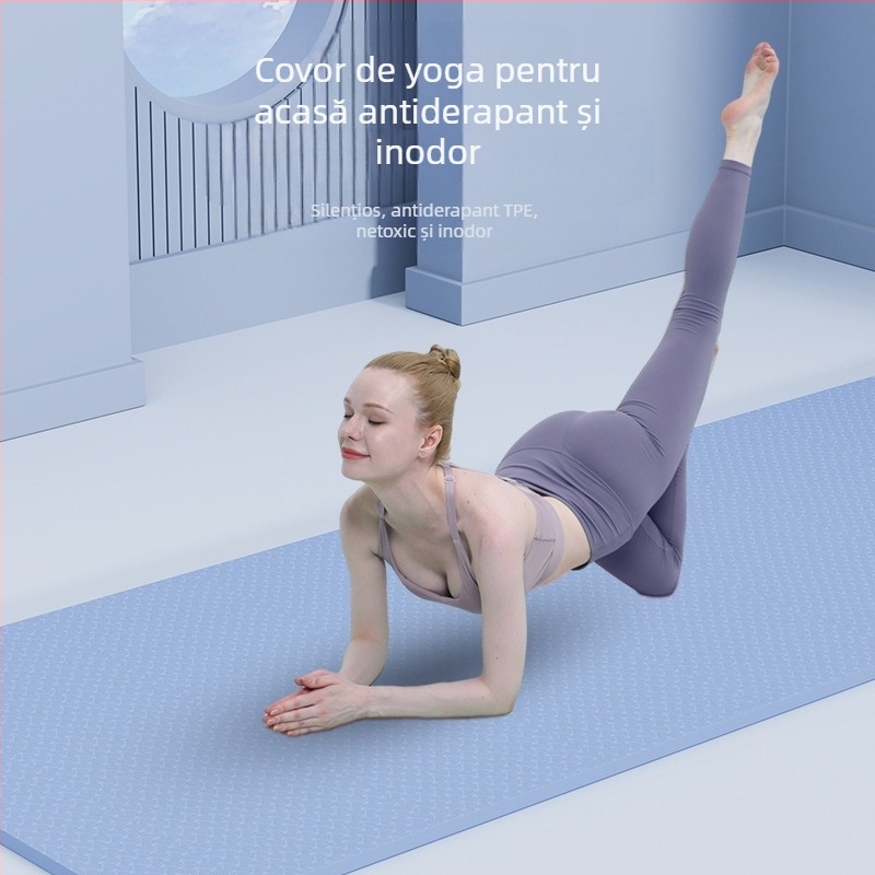 SanFan2024 Saltea de yoga nouă, absorbantă de șocuri, antiderapantă, liniștită, saltea de fitness, sporturi de acasă, saltea moale cu recul puternic