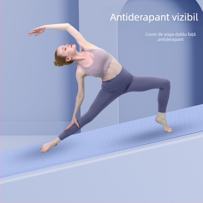 SanFan2024 Saltea de yoga nouă, absorbantă de șocuri, antiderapantă, liniștită, saltea de fitness, sporturi de acasă, saltea moale cu recul puternic