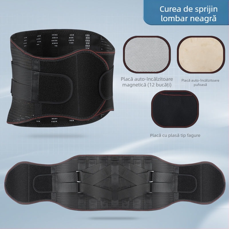 Centură de susținere a taliei, lărgită, respirabilă, cu placă de oțel, centură de susținere sport caldă, disc intervertebral lombar, hernie musculară lombară