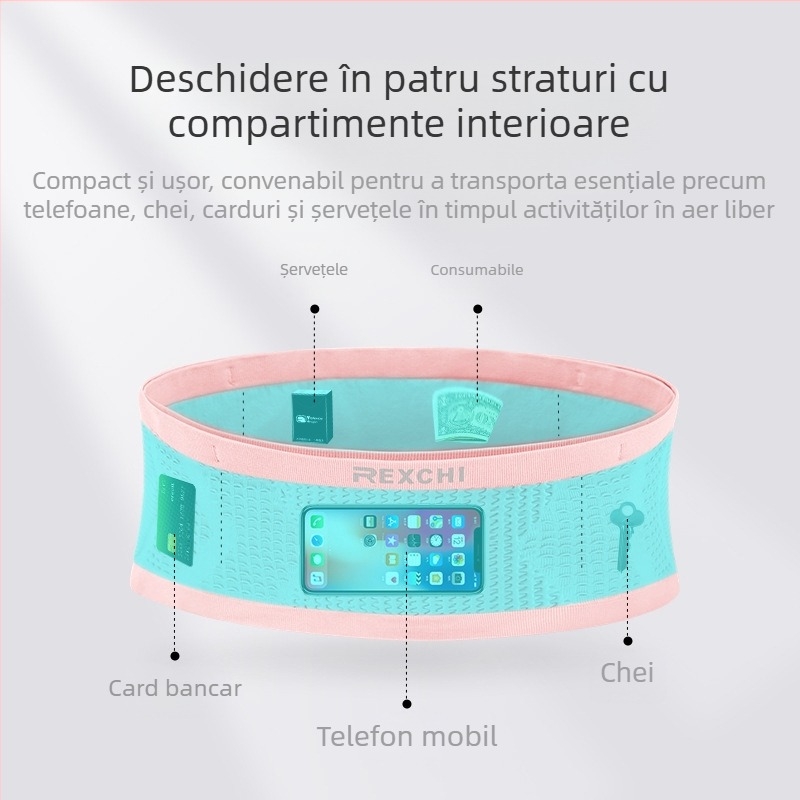 Geantă sport nouă, capacitate mare, telefon mobil, chei, pentru bărbați și femei, alergare în aer liber și echitație, multifuncțională, respirabilă, antiderapantă, picătură