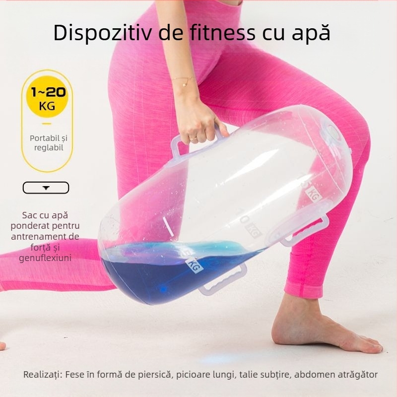 Nouă geantă de apă multifuncțională cu greutate, geantă de energie reglabilă, geantă portabilă cu injecție de apă, coloană de energie, geantă de ridicare a greutăților, ganteră transparentă