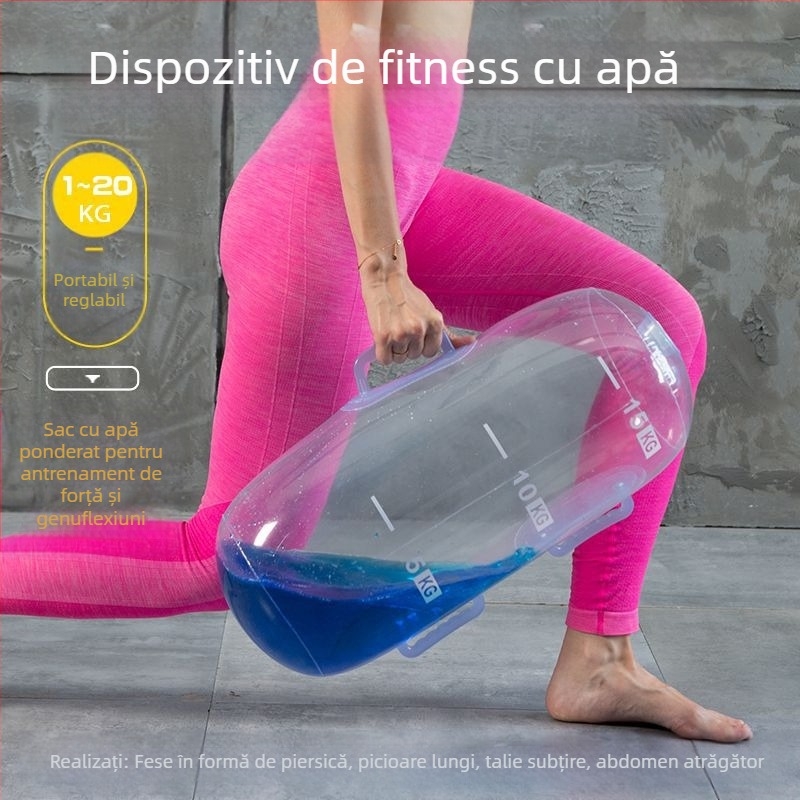 Nouă geantă de apă multifuncțională cu greutate, geantă de energie reglabilă, geantă portabilă cu injecție de apă, coloană de energie, geantă de ridicare a greutăților, ganteră transparentă
