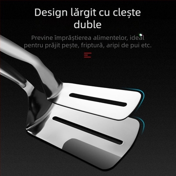 Nechuan 304 din oțel inoxidabil pentru prăjit pește, lopată de uz casnic, lopată pentru prăjit, clip, lopată pentru clătite, lopată pentru friptură, artefact pentru prăjit pește