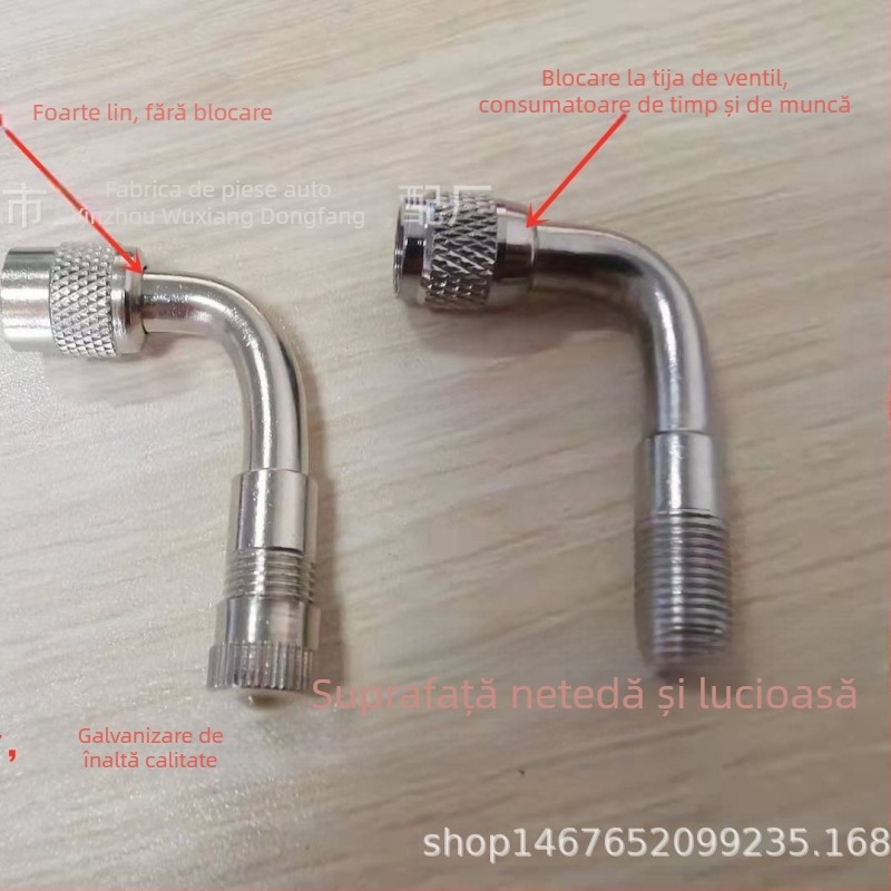 Tub de extensie pentru anvelope auto și motocicletă, valvă americană, echilibrare roată unică, extensie auto, gură metalică gonflabilă, tijă de trecere
