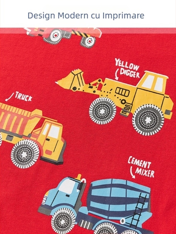 Tricou de vară pentru băieți, cu mânecă scurtă, din bumbac pur, imprimat, roșu, topuri, băieți, en-gros, îmbrăcăminte pentru copii, la modă, 2025, pentru copii