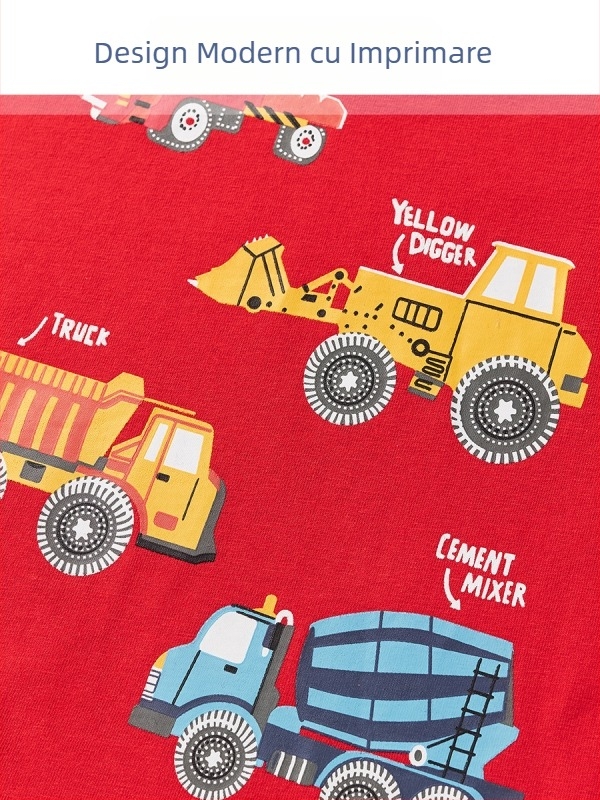 Tricou de vară pentru băieți, cu mânecă scurtă, din bumbac pur, imprimat, roșu, topuri, băieți, en-gros, îmbrăcăminte pentru copii, la modă, 2025, pentru copii