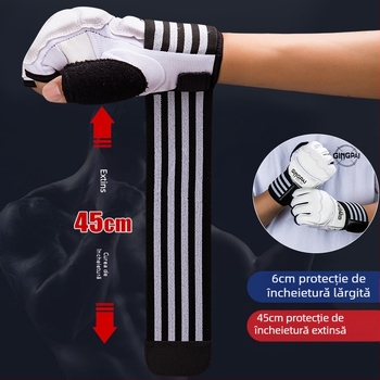 Mănuși de box cu jumătate de deget, mănuși de box profesionale MMA, cu sac de nisip pentru antrenament pentru bărbați și copii, cu jumătate de deget