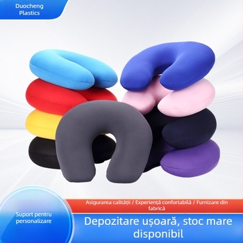 Pernă umplută cu particule de spumă, pernă de călătorie în aer liber, pernă pentru pui de somn, pernă pentru gât, pernă în formă de U, pernă în formă de U pentru dormit pe o parte