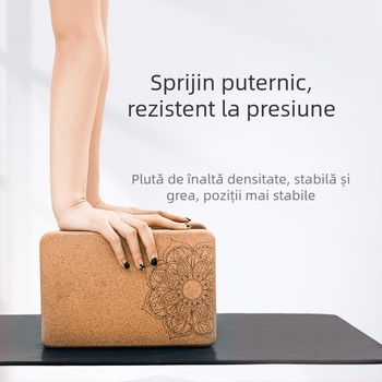 Cărămidă de yoga din plută de înaltă densitate, pentru copii, dans special antiderapant, sport, fitness, logo-ul gravării cărămizii de yoga