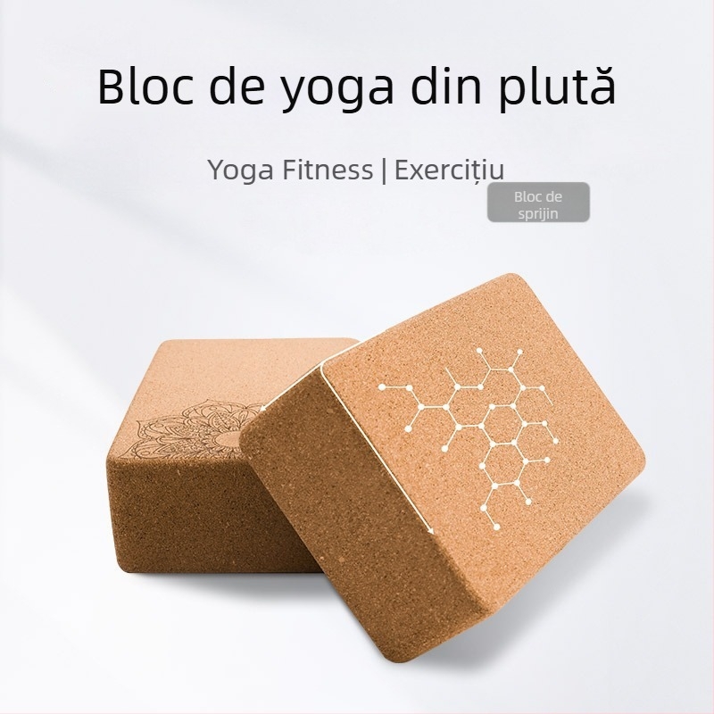 Cărămidă de yoga din plută de înaltă densitate, pentru copii, dans special antiderapant, sport, fitness, logo-ul gravării cărămizii de yoga