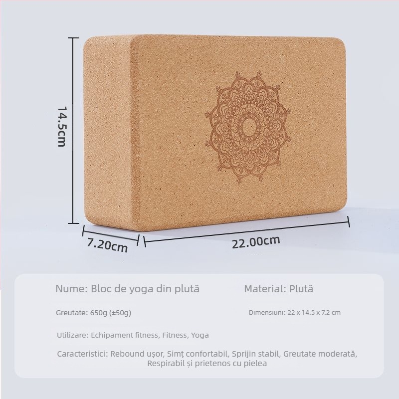 Cărămidă de yoga din plută de înaltă densitate, pentru copii, dans special antiderapant, sport, fitness, logo-ul gravării cărămizii de yoga