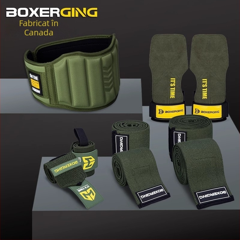 Centură de fitness pentru genuflexiuni, tracțiune dură, centură de întărire a încheieturii bărbaților, genunchiieră, cot, împingere, putere, haltere, protectori, costum combinat