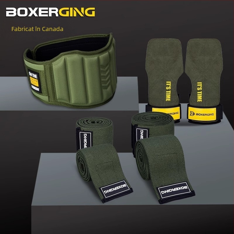 Centură de fitness pentru genuflexiuni, tracțiune dură, centură de întărire a încheieturii bărbaților, genunchiieră, cot, împingere, putere, haltere, protectori, costum combinat