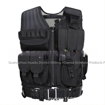 Vestă tactică de antrenament, persoană reală, echipament de joc CS, vestă de plasă din nailon, vestă de protecție pentru aventură pe teren, vestă tactică