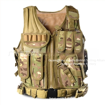 Vestă tactică de antrenament, persoană reală, echipament de joc CS, vestă de plasă din nailon, vestă de protecție pentru aventură pe teren, vestă tactică