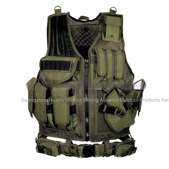 Vestă tactică de antrenament, persoană reală, echipament de joc CS, vestă de plasă din nailon, vestă de protecție pentru aventură pe teren, vestă tactică