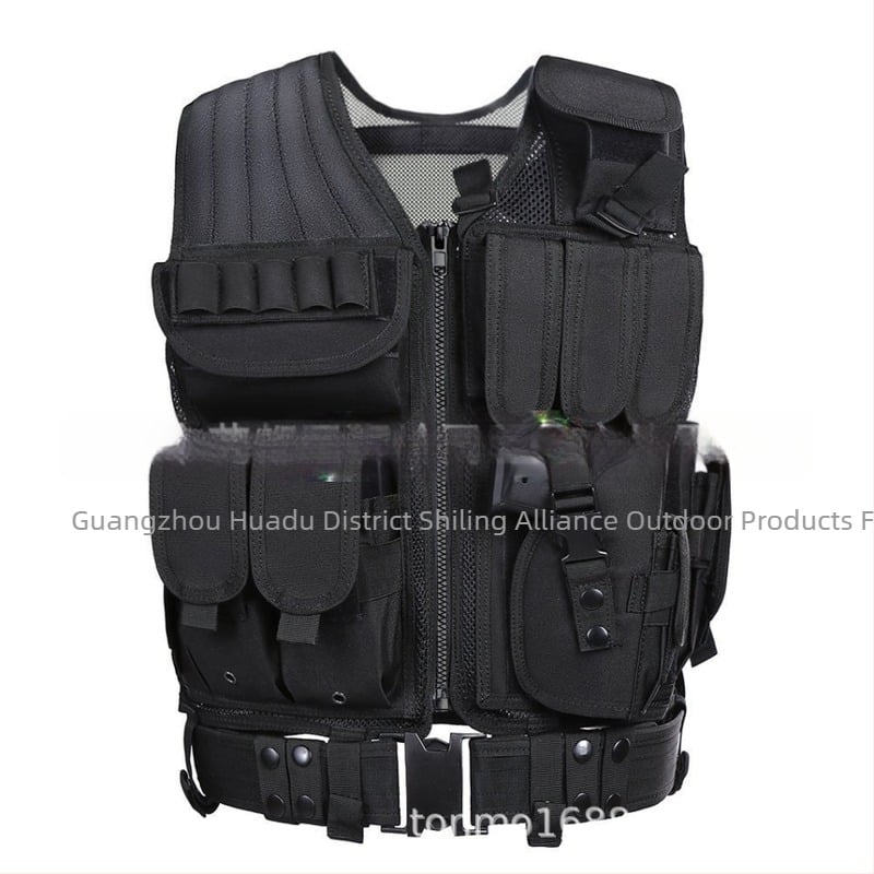 Vestă tactică de antrenament, persoană reală, echipament de joc CS, vestă de plasă din nailon, vestă de protecție pentru aventură pe teren, vestă tactică