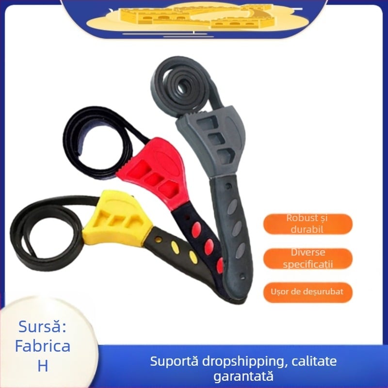 Cheie curea 6 inch multifuncțională 8 inch cheie solară pentru țevi deschizător de sticle filtru de reparații auto cheie cu dublu scop