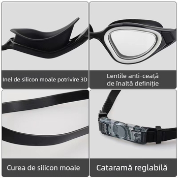 Ochelari de înot cu câmp vizual larg, echipament profesional de înot, ochelari de înot pentru adulți, ochelari de înot anti-aburire, protecție oculară de înaltă definiție, furnizare transfrontalieră