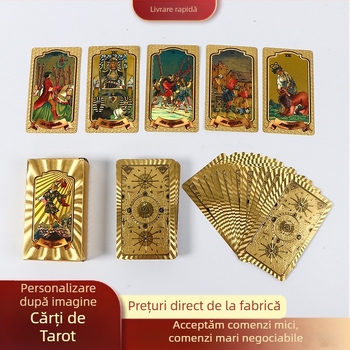 Colecția Waite Tarot, set complet de Tarot din folie de aur Vitro Tower, din PET, Tarot nou