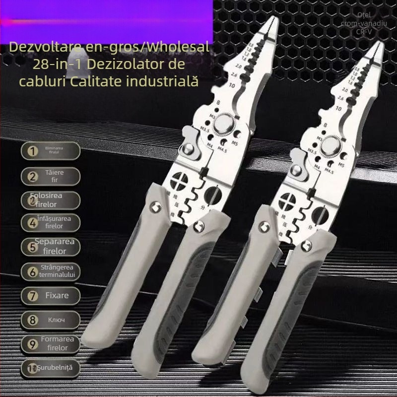 dezizolator de sârmă en-gros dezizolator de sârmă multifuncțional electrician dezizolator de sârmă rupt dezizolator de sârmă foarfece dezizolator de sârmă instrumente hardware pentru electricieni
