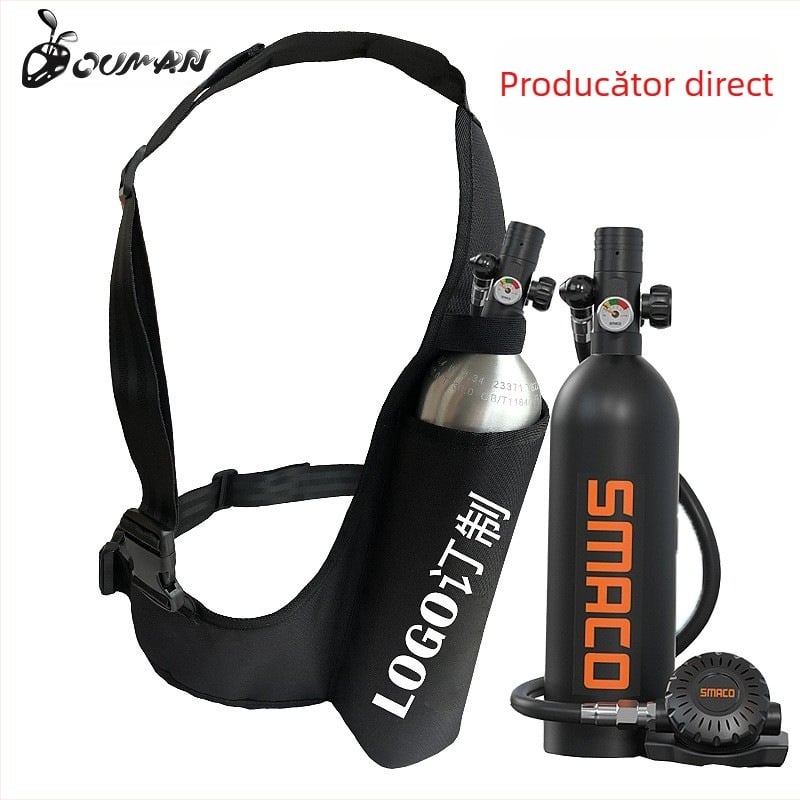 Geantă mică de scufundări în aer liber, tip crossbody, cu velcro, convenabilă, rezistentă la uzură, pentru butelii de oxigen și apă