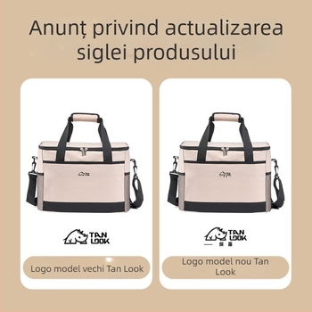 Geantă de izolație pentru explorare, geantă de gheață transfrontalieră, portabilă, pentru camping, în aer liber, capacitate mare, impermeabilă, pentru acasă, cu izolație rece, geantă de picnic