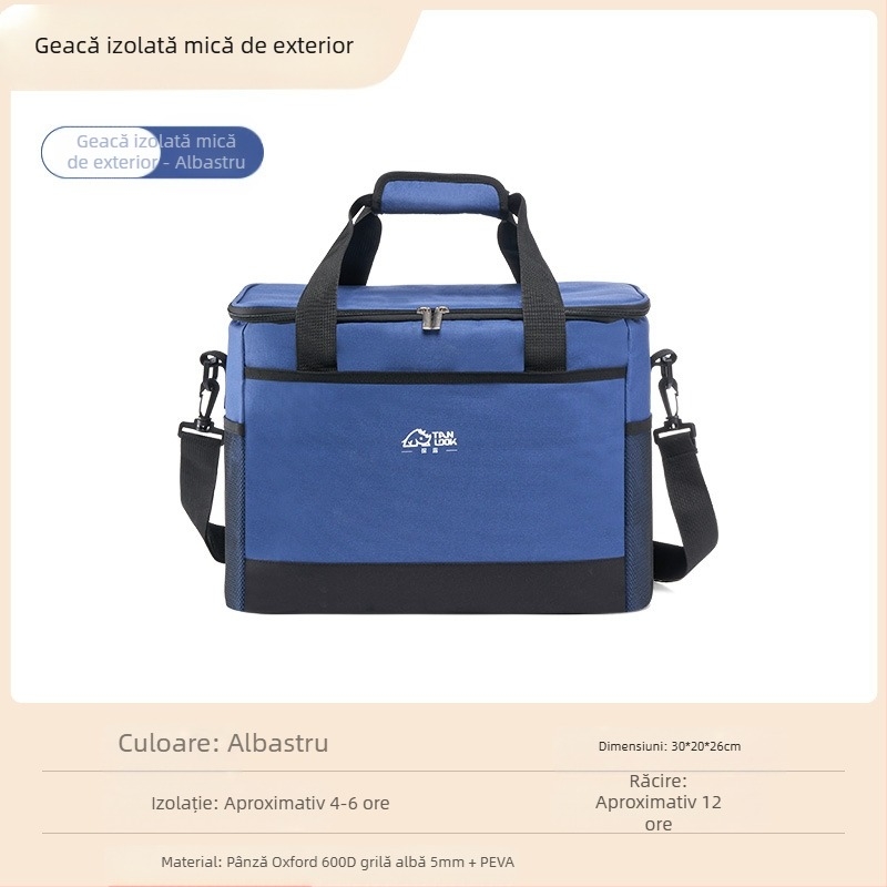 Geantă de izolație pentru explorare, geantă de gheață transfrontalieră, portabilă, pentru camping, în aer liber, capacitate mare, impermeabilă, pentru acasă, cu izolație rece, geantă de picnic