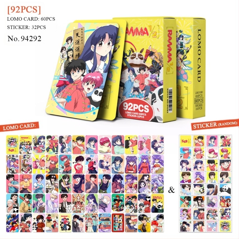 Comerț exterior specializat în stoc 92 de cărți de colecție cu desene animate anime cu cai aleatorii în stil japonez, autocolante față-verso, periferice