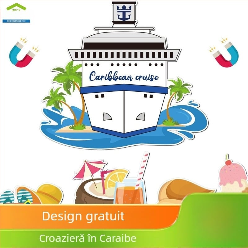 Magnet magnetic pentru frigider Ct1002 Amazon, autocolant magnetic pentru croazieră, decorare corporală, dulap magnetic, fără autocolant adeziv