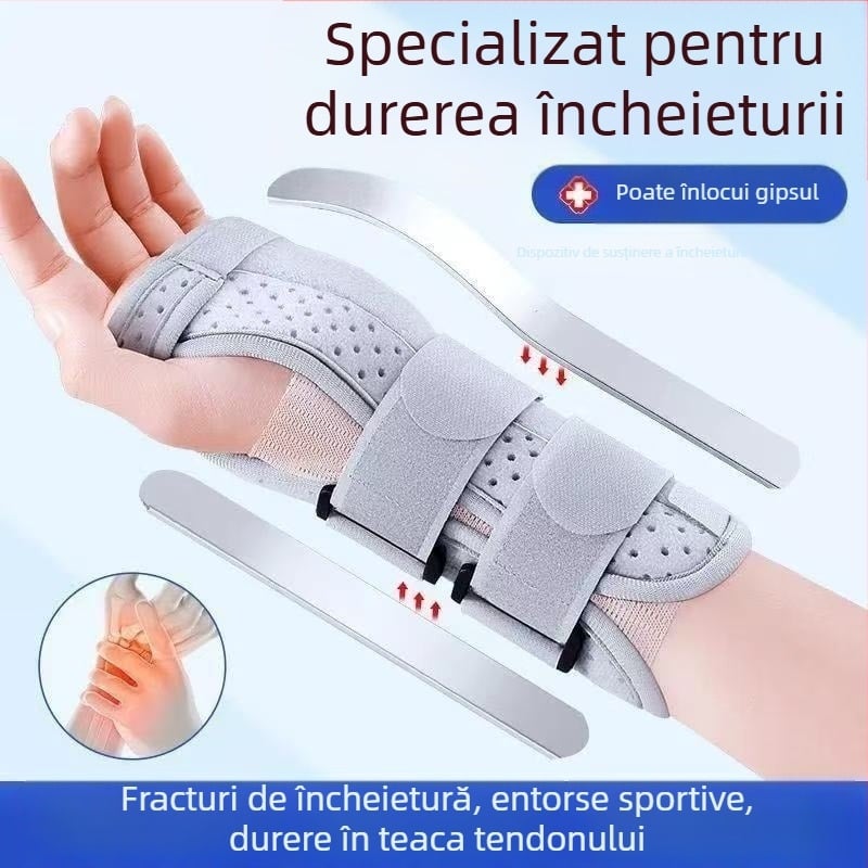 Orteză de încheietură din burete cu curele duble pentru a susține fracturile încheieturii mâinii, orteză fixă pentru încheietura mâinii pentru bărbați și femei, orteză pentru articulația tecii tendinoase, suport pentru reabilitare