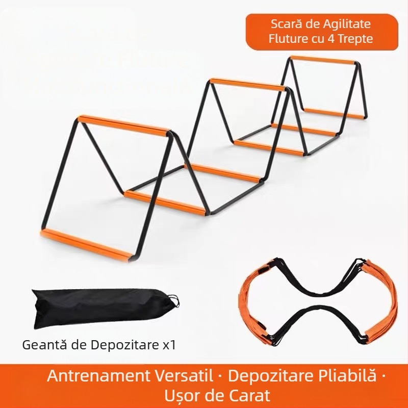 Scară sport multifuncțională sensibilă, scară fluture agilă, scară fixă pentru fitness, scară de antrenament pentru fotbal, scară de frânghie