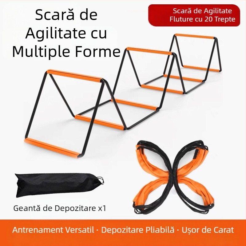 Scară sport multifuncțională sensibilă, scară fluture agilă, scară fixă pentru fitness, scară de antrenament pentru fotbal, scară de frânghie