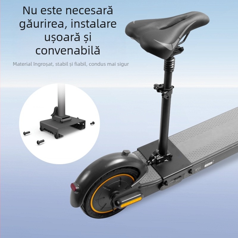 Potrivit pentru scaunul trotinetei electrice nr. 9 MAX G30, pliabil, fără găuri, kit convenabil pentru depozitare