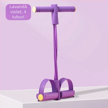 Tensor de pedală auxiliar pentru vestă Sit-Up, antrenament de linie, cu patru tuburi, șase tuburi, bandă plată pentru yoga, fitness, tensionator