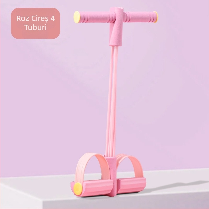 Tensor de pedală auxiliar pentru vestă Sit-Up, antrenament de linie, cu patru tuburi, șase tuburi, bandă plată pentru yoga, fitness, tensionator