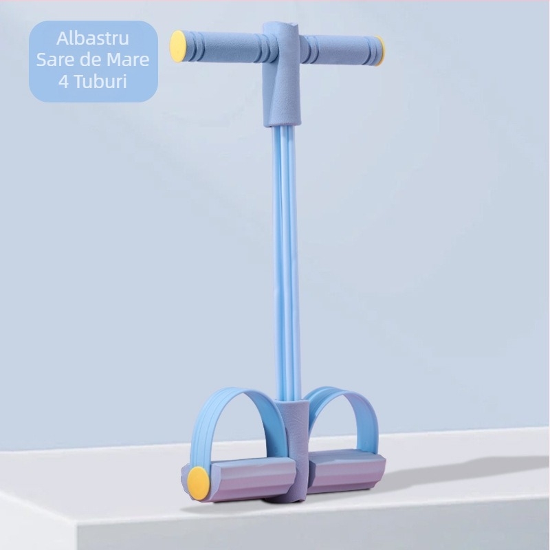 Tensor de pedală auxiliar pentru vestă Sit-Up, antrenament de linie, cu patru tuburi, șase tuburi, bandă plată pentru yoga, fitness, tensionator