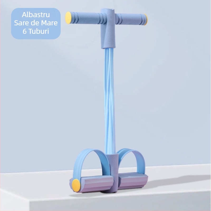 Tensor de pedală auxiliar pentru vestă Sit-Up, antrenament de linie, cu patru tuburi, șase tuburi, bandă plată pentru yoga, fitness, tensionator
